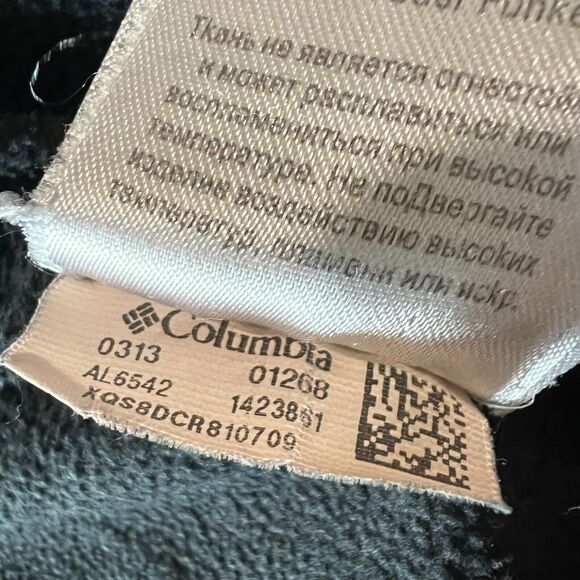 Columbia Full Zip Fleece Jacket Womens Sz. Medium Black Outdoor Gorpcore - Picture 13 of 14